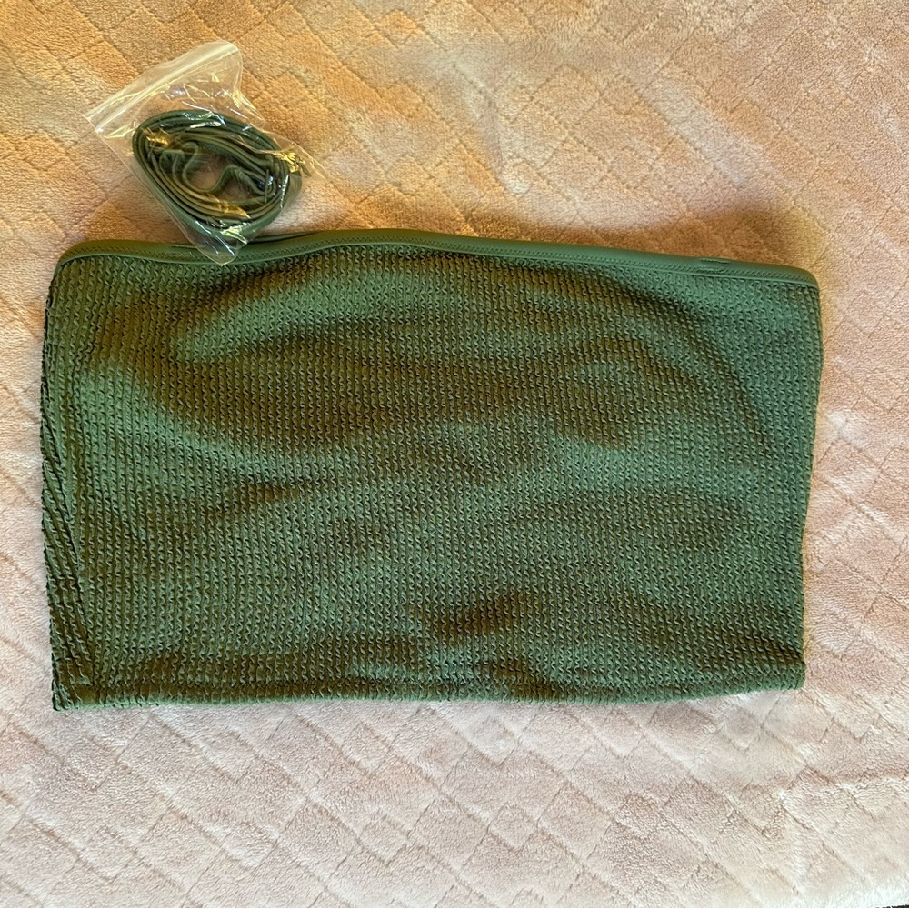 Aerie Ribbed longline bandeau bikini top NWOT